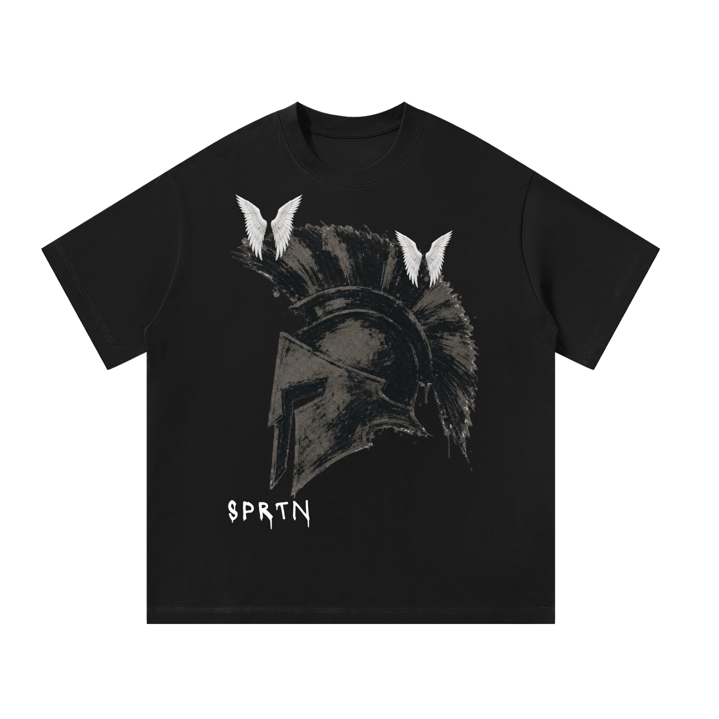 Spartan Helmet Oversized Graphic T-Shirt