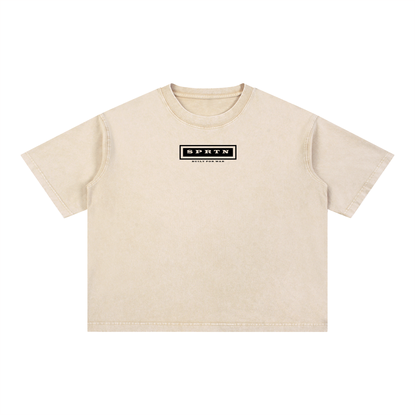 SOLDIERS OF GOD Mineral Wash Boxy Cotton T-Shirt - Crusader Graphic