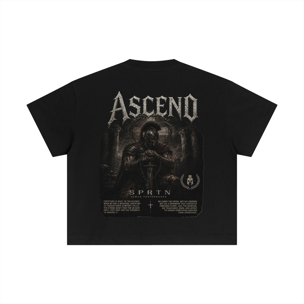 ASCEND SPARTAN GRAPHIC Cotton Boxy T-Shirt