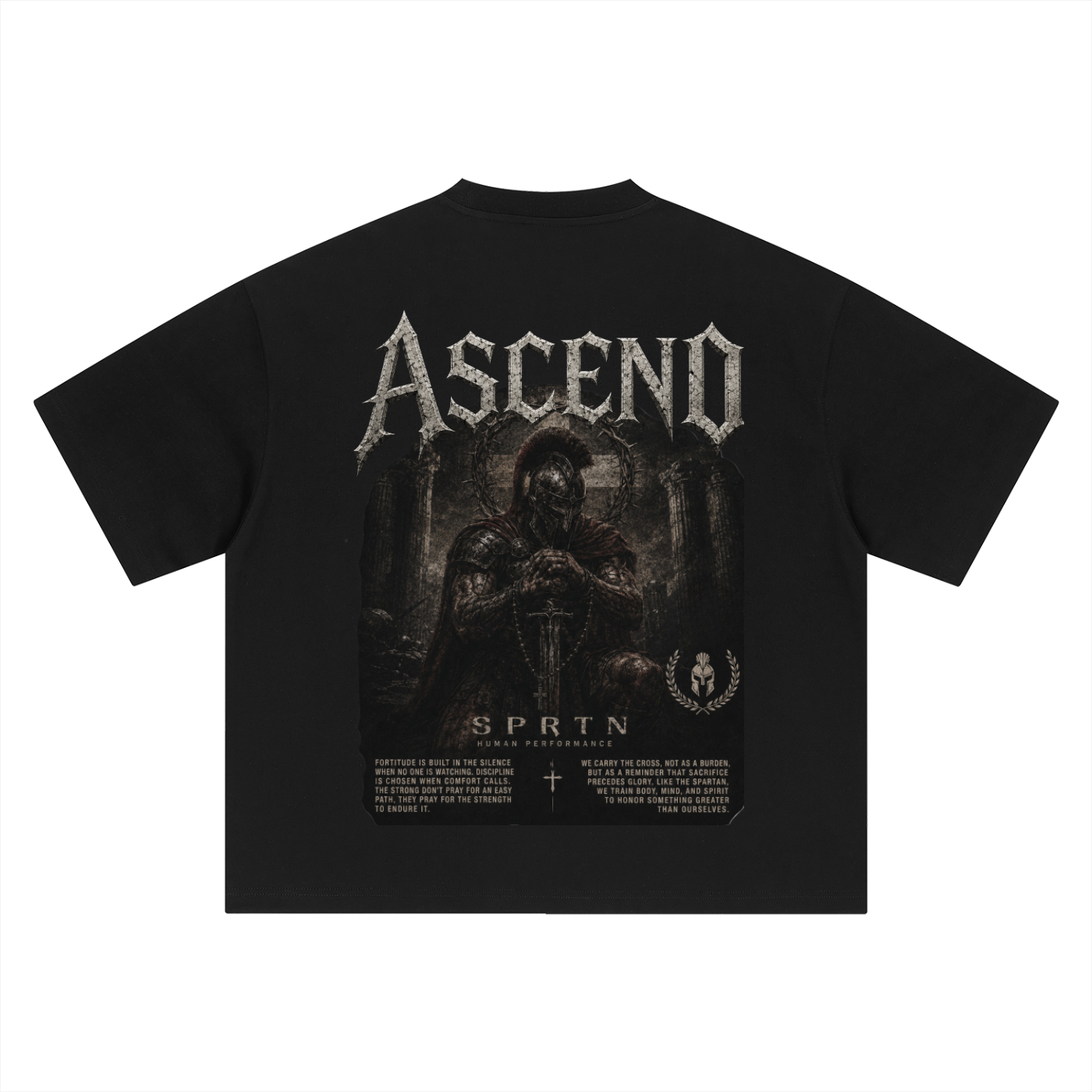 Spartan Graphic ASCEND Boxy Oversized T-Shirt