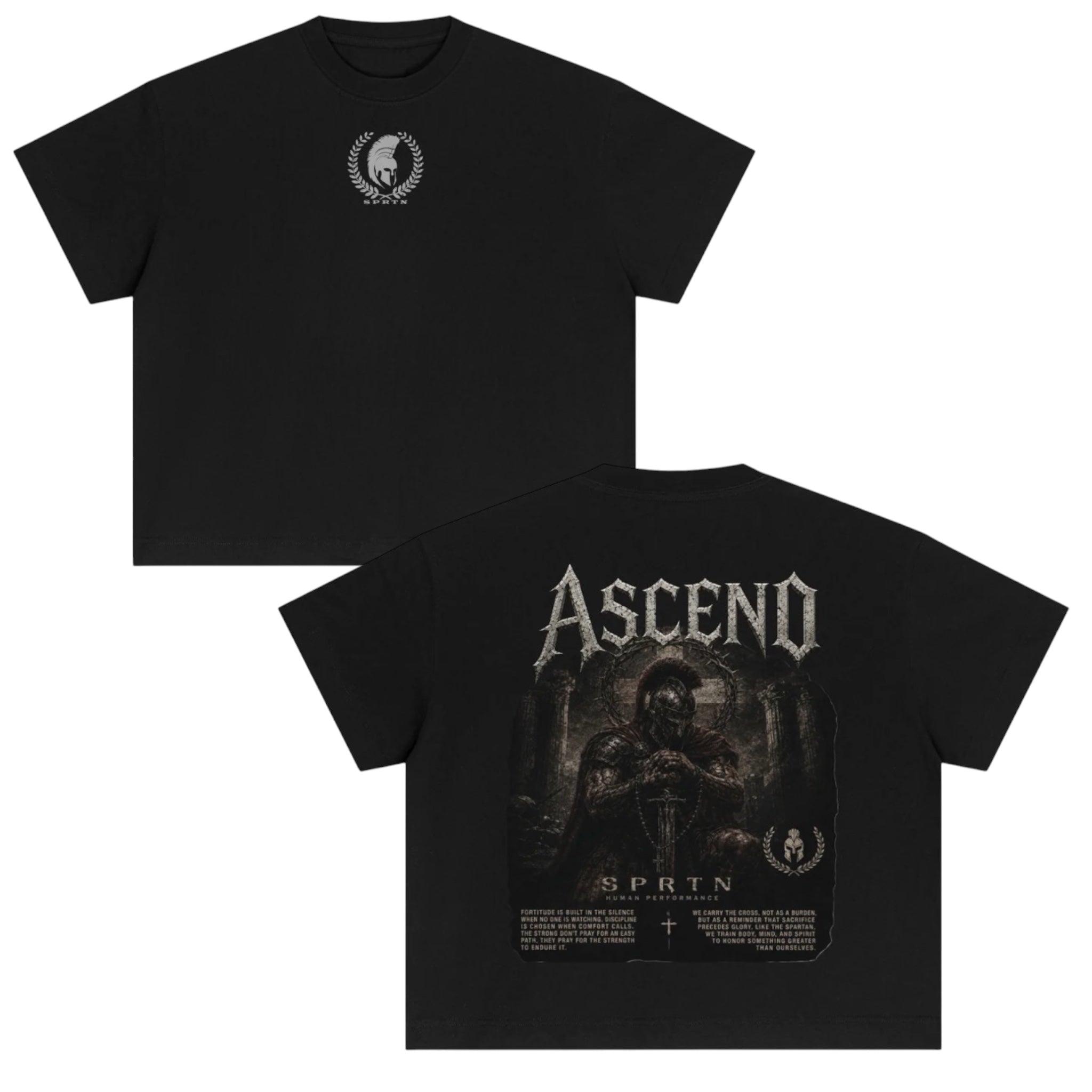 SPARTAN ASCEND Cropped Oversized T-Shirt
