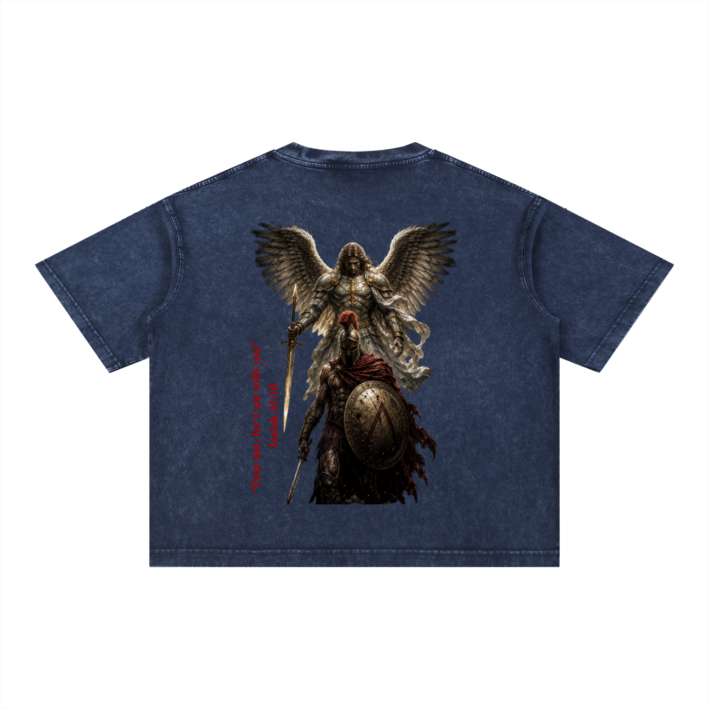 FAITH OVER FEAR Mineral Wash Boxy Cotton T-Shirt
